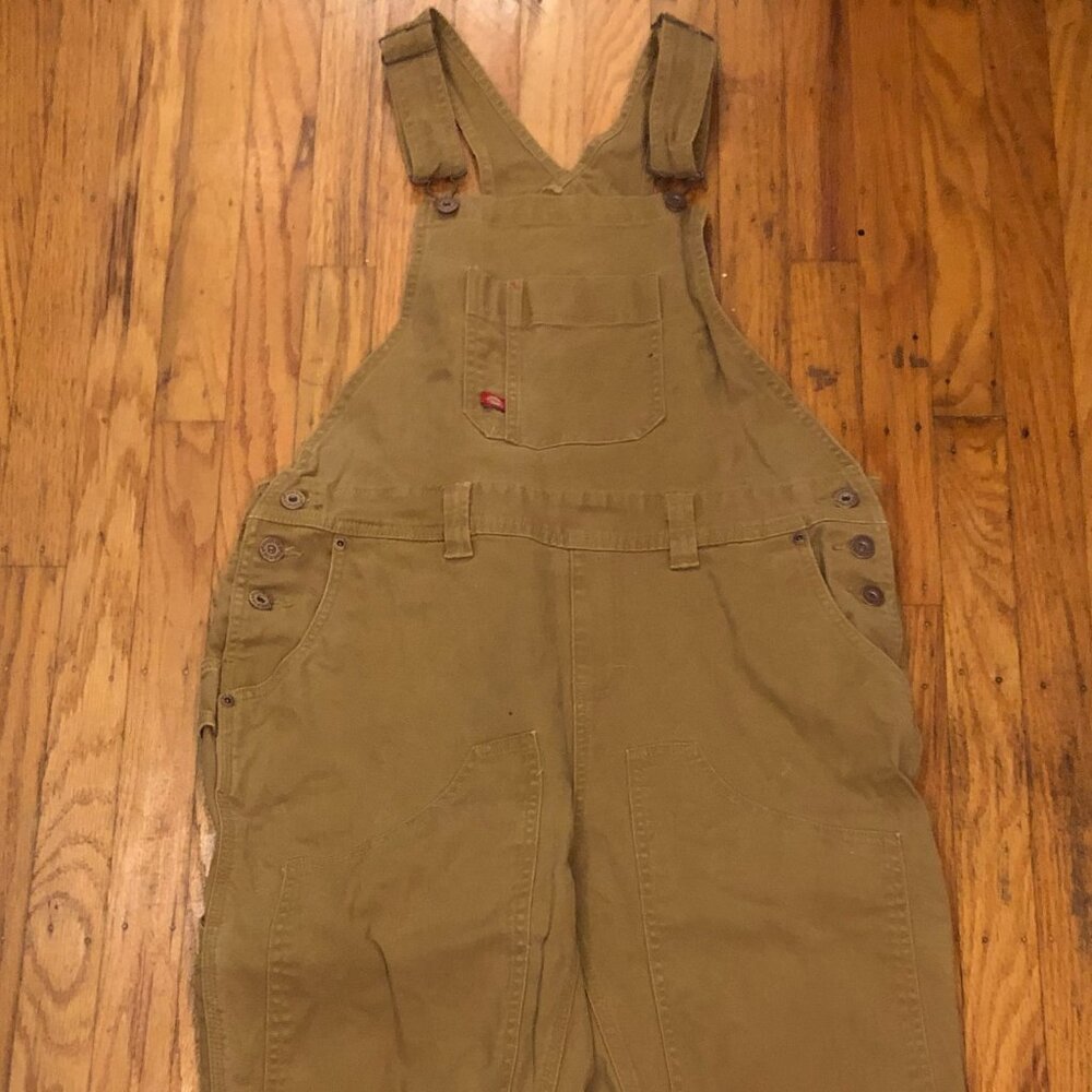 Dickies Tan Colored Overalls | Durable Workwear Style